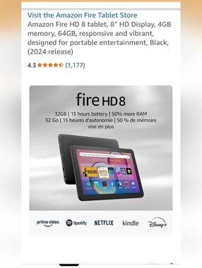 Amazon Fire HD 8 Tablet - Black